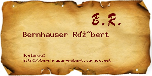 Bernhauser Róbert névjegykártya