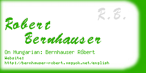 robert bernhauser business card